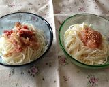 簡単涼麺☆明太子と梅おかかの変り素麺二種作り方4写真
