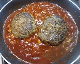 トマト味の煮込みハンバーグ作り方17写真
