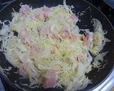 キャベツと玉葱のオムレツ作り方4写真