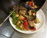 豚バラと茄子とピーマンの味噌炒め♪作り方5写真