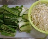 ☆チンゲン菜と牛肉炒めの大根おろしのせ☆作り方1写真