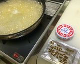 ★簡単パスタ①【焙煎ごまスープとツナ缶】作り方1写真