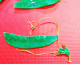 えのき茸と絹さやの澄まし汁作り方1写真