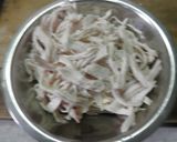 夏なのでさっぱり！鳥と梅の冷やしそば作り方2写真