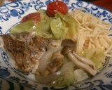 鯛のアクアパッツァ風パスタ作り方7写真