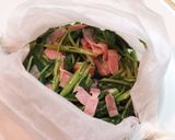 空芯菜のポパイエッグ風作り方4写真