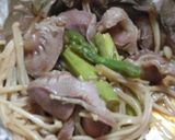 砂肝とアスパラとエノキのホイル蒸し焼き作り方5写真