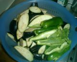 茄子とピーマンと豆腐の煮物作り方1写真