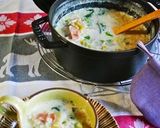 押麦でお腹スッキリ＊白菜のミルクスープ作り方5写真