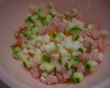 食感楽しむ野菜＆押し麦のめんつゆ和え作り方1写真