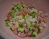 食感楽しむ野菜＆押し麦のめんつゆ和え作り方1写真