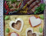 ハートフル♪ミートフルオムライス弁当♪作り方5写真