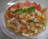 食感楽しむ野菜＆押し麦のめんつゆ和え作り方6写真