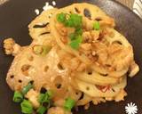 ごま油香る♪レンコンの鶏そぼろ炒め作り方6写真