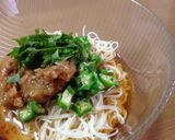 梅オクラの冷んやりそうめん(^O^)作り方4写真
