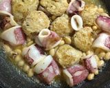 イカと肉団子の炒め煮作り方8写真
