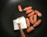 簡単！速攻お弁当！ウィンナーとピーマン作り方4写真