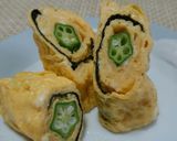 オクラ入り玉子焼き作り方6写真