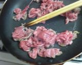 牛肉と生シイタケの山椒風味の炒め物作り方6写真