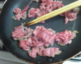 牛肉と生シイタケの山椒風味の炒め物作り方6写真