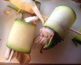 舞茸とカニカマのズッキーニ巻き♪天ぷら作り方2写真