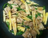 真竹と鶏肉のｵｲｽﾀｰ炒め♪＼(^o^)作り方4写真