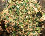 豚挽肉とたっぷりニラの餃子風ハンバーグ作り方3写真