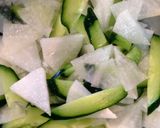 ホタテと野菜の塩レモン和え♬作り方1写真