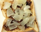 新玉×ウィンナーの胡麻海苔バジルトースト作り方4写真
