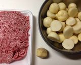 揚げジャガイモのそぼろ煮作り方1写真