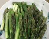 カルボナーラ風のアスパラ炒め作り方1写真