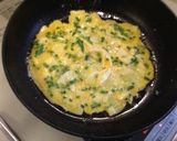 簡単朝食＊ねぎチーズオムレツ作り方5写真