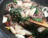 かぶとスイスチャードと牛肉炒め作り方6写真