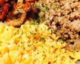 簡単٭¨̮♫ カレー風味のそぼろ丼❤︎作り方5写真