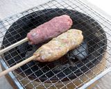 美味!BBQ炭火焼きつくねたれ黄身添え作り方9写真