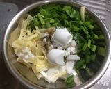 ニラとはんぺんのもちふわ焼き作り方2写真