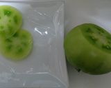 青トマトのサラダ。作り方2写真