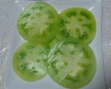 青トマトのサラダ。作り方3写真