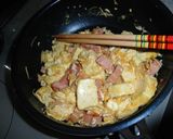 カレー風味☆ベーコンと豆腐の卵炒め作り方4写真