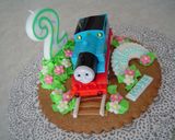 祝２歳　トーマスのバースデーケーキ作り方5写真