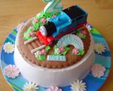 祝２歳　トーマスのバースデーケーキ作り方11写真