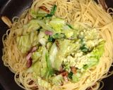 丸ごとニンニクのゴルゴンゾーラパスタ作り方5写真
