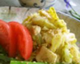 わさび香るキャベツ胡麻和えチーズトースト作り方5写真