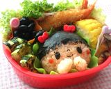簡単 キャラ弁 *お団子ガール作り方9写真