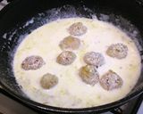 鶏つくねボールとチンゲン菜のクリーム煮作り方10写真