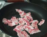 食べるラー油で豚バラ高菜炒め作り方3写真