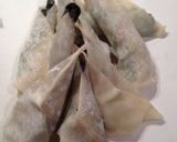 エビと梅干し&紫蘇の揚げ春巻き♪作り方2写真