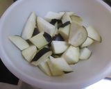レンジで簡単！なすとみょうがのごま酢和え作り方1写真