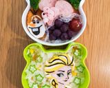 アナと雪の女王エルサ オラフ キャラ弁作り方4写真