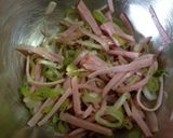 簡単 美味い ネギハムチーズトースト作り方2写真